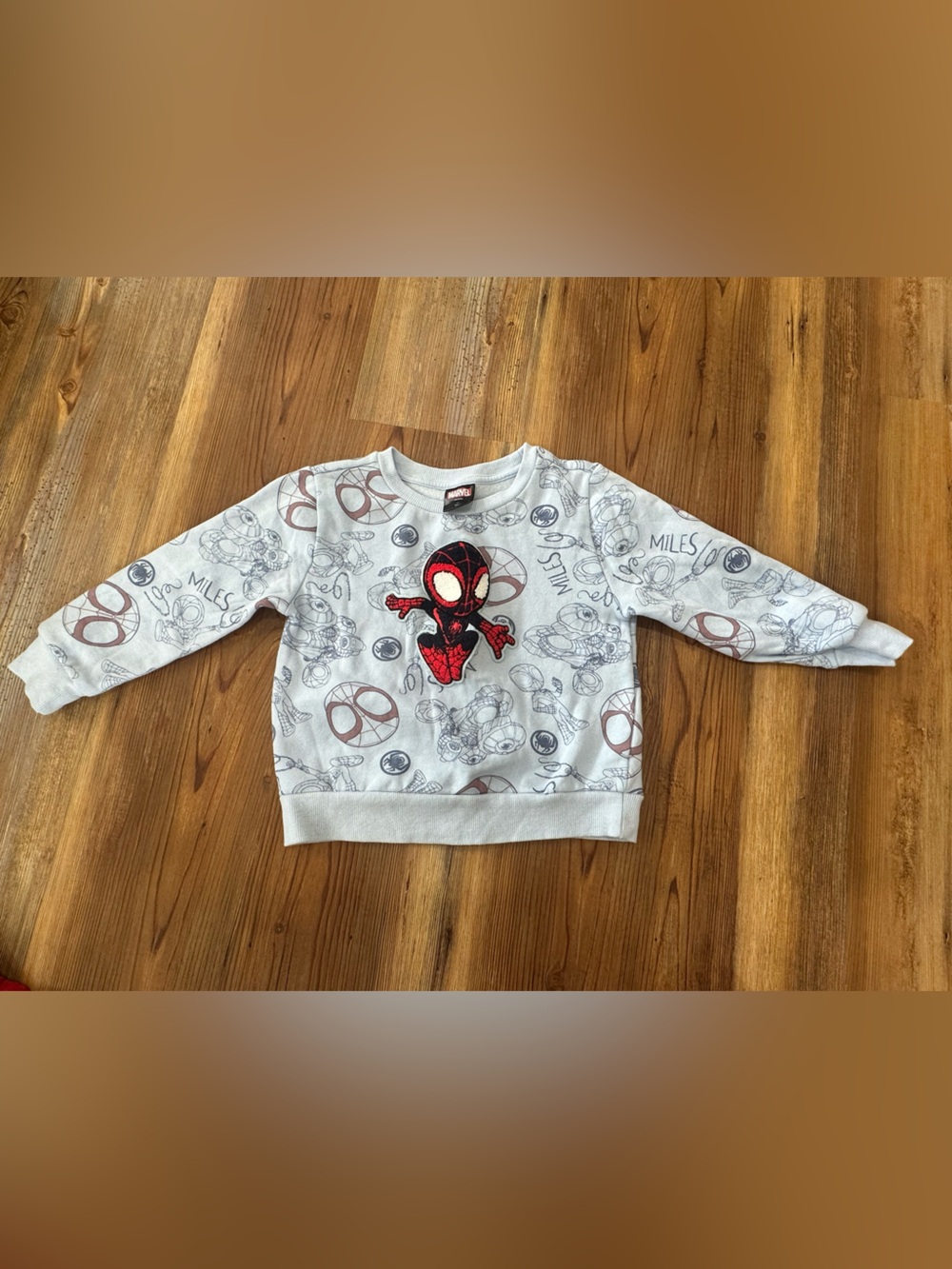 Kids White & Red Spider Graphic Sweatshirt - Marvel Brand 4T